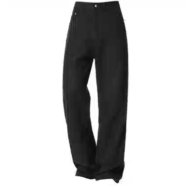 王者荣耀 美式水洗做旧自然落色舒适宽松牛仔裤 男女同款