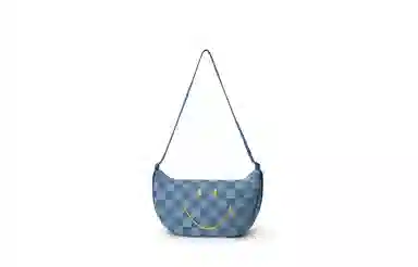 Lee x Smiley Checkered Tote Bag Blue