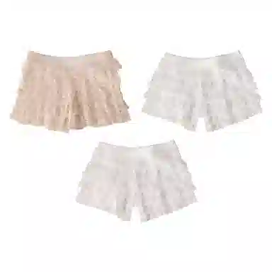 二三二三 少女感内搭防走光不卡档家居短裤亲肤舒适高弹不卷边甜美蕾丝可外穿女打底裤 女款