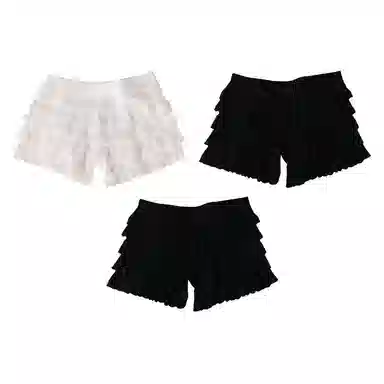 二三二三 少女感内搭防走光不卡档家居短裤亲肤舒适高弹不卷边甜美蕾丝可外穿女打底裤 女款