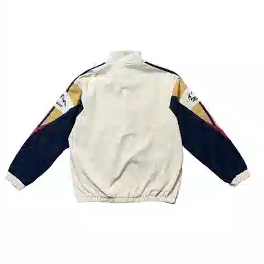 【dme】 美式潮牌山峰绣标撞色拼接立领潮流宽松休闲夹克外套 男女同款