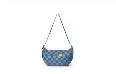 Lee x Smiley Checkered Tote Bag Blue