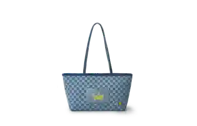 Lee x Smiley Checkered Tote Bag Blue