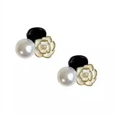 蒙妮 山茶花 可爱侧边刘海夹 亚克力 发夹 女款