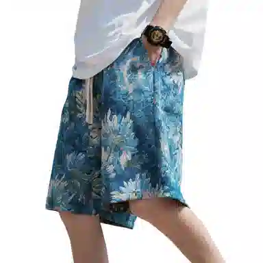 王者荣耀 美式街头宽松柔软舒适亲肤多色基础款老钱风度假风五分裤休闲短裤 男女同款