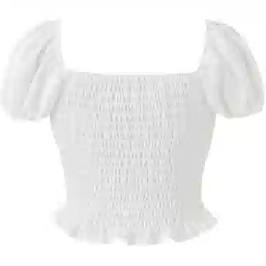 NOT YOUR ROSE SS25 Corset crop blouse (White)