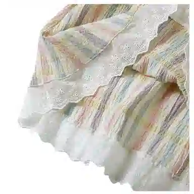 北极绒 拼接适中高腰休闲长裙 女款