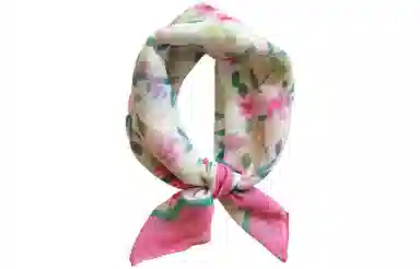 优幽兰 韩版温柔百搭碎花小方巾小众设计田园风甜美打结轻薄透气 丝巾 女款