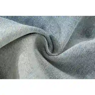 北极绒 毛边高腰显瘦简约舒适阔腿牛仔短裤 女款