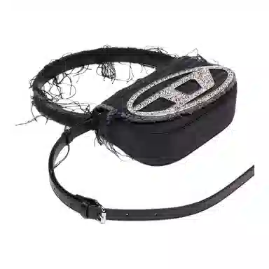 DIESEL Metal Oval D Logo Bag Medium Black