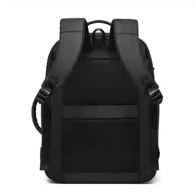 老人头 商务简约时尚出差上班短途旅行背包 织物 双肩包 男款 黑色