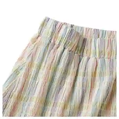 北极绒 拼接适中高腰休闲长裙 女款