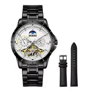 Dickies DK Watch Mechanical Steel Strap White Dial