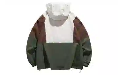 王者荣耀 美式复古拼接撞色连帽风衣外套宽松舒适户外运动通勤休闲百搭时尚夹克衫 鲁班七号款 男女同款