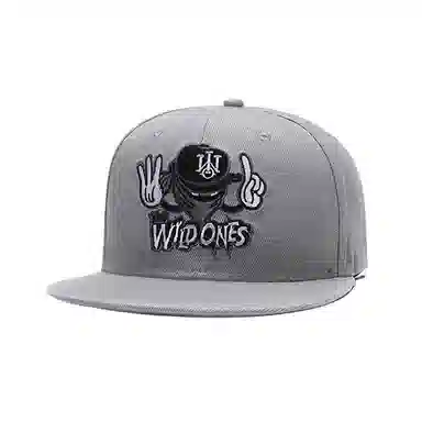 图涂丫 欧美时尚平沿刺绣帽子百搭休闲美式潮牌街头 涤纶 鸭舌帽 男女同款情侣款