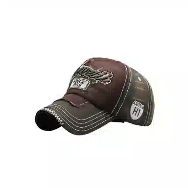 图涂丫 韩版复古水洗百搭显脸小遮阳 涤纶 鸭舌帽 男女同款情侣款