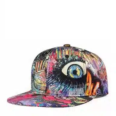 图涂丫 潮流涂鸦棒球帽街头帅气嘻哈帽青年学生遮阳帽 涤纶 鸭舌帽 男女同款情侣款