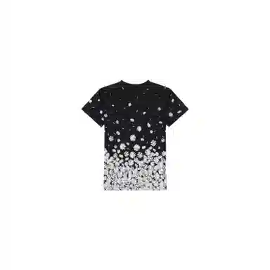 MOSCHINO Baumwoll-Interlock-Kleid Daisies Schwarz