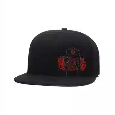 图涂丫 欧美时尚平沿刺绣帽子百搭休闲美式潮牌街头 涤纶 鸭舌帽 男女同款情侣款