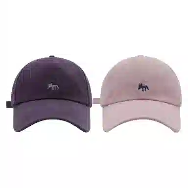 艾佳微 韩版青春洋溢可爱小狐狸刺绣百搭显脸小 棉 鸭舌帽 男女同款情侣款