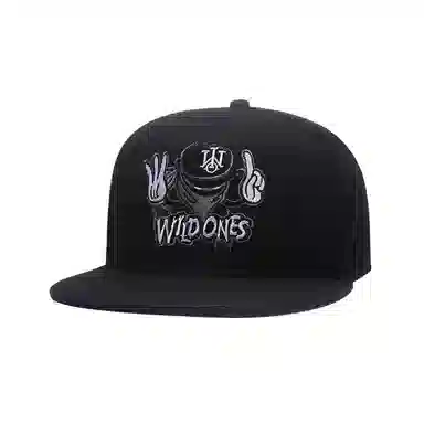 图涂丫 欧美时尚平沿刺绣帽子百搭休闲美式潮牌街头 涤纶 鸭舌帽 男女同款情侣款