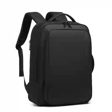 老人头 商务简约时尚出差上班短途旅行背包 织物 双肩包 男款 黑色