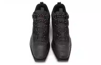 Burberry Leather Lace-Up Sneakers Black