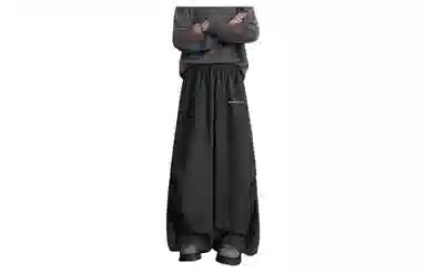 王者荣耀 美式阔腿褶皱伞兵运动休闲裤时尚百搭高街痞帅少年感宽松舒适透气西装裤 标语款 男女同款