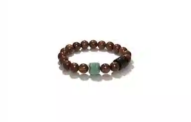 百利金 纳福醒狮 平安转运顺遂如意国潮复古新中式简约精致气质百搭高级感小众设计转运珠手饰 金丝檀木 手串 男女同款情侣款