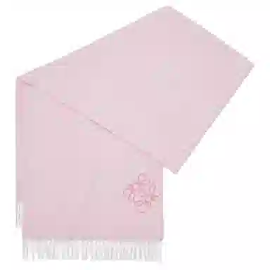 LOEWE Anagram Wool Scarf Soft Pink