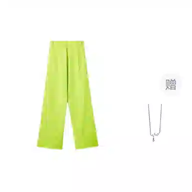 识恩 韩版辣妹褶皱高腰显瘦裤子休闲裤 女款