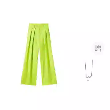 识恩 韩版辣妹褶皱高腰显瘦裤子休闲裤 女款