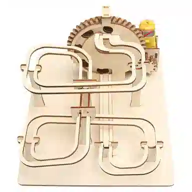 图米鱼 木制立体拼图机械轨道滚珠智力开发科学实验 早教益智玩具