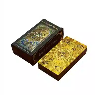 咕轹 太阳红金箔塔罗牌 桌游