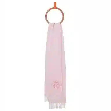 LOEWE Anagram Wool Scarf Soft Pink