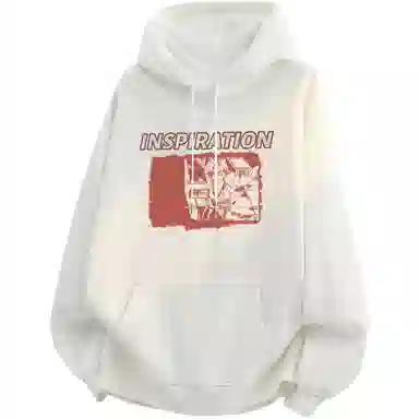 王者荣耀 美式漫画字母长袖连帽落肩款宽松舒适学生党少年感休闲时尚百搭卫衣 李白款 男女同款