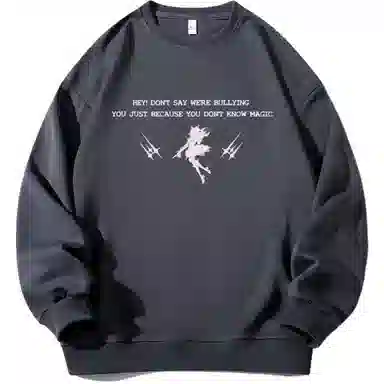 王者荣耀 美式人物流行字母长袖落肩款宽松舒适青少年高颜值休闲百搭时尚潮牌圆领卫衣 瑶款 男女同款