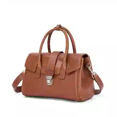 时尚百搭小众设计简约通勤 牛皮 手提包 女款 多色