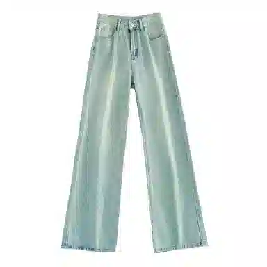 玫丝朵 宽松高腰适中阔腿牛仔裤 女款