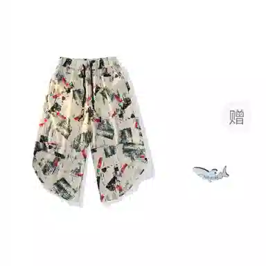 大白鲨 美式复古百搭舒适潮流时尚时髦休闲短裤 男款