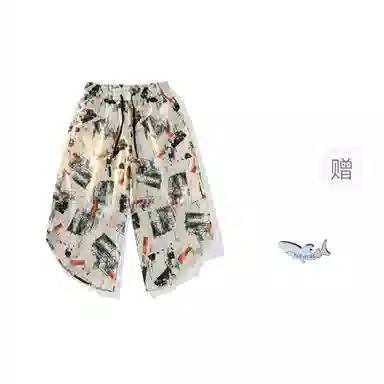 大白鲨 美式复古百搭舒适潮流时尚时髦休闲短裤 男款
