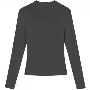 PSO Brand V-Neck Slim Ribbed Long Sleeve Tee