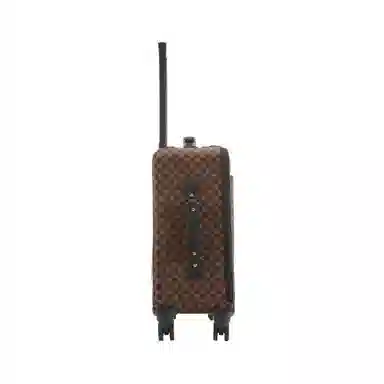 SPRAYGROUND Shark Logo Checkerboard PVC Luggage 18 Inch Brown