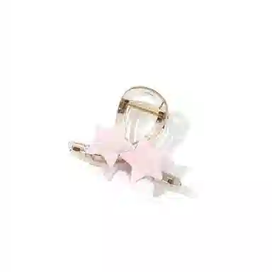 如花梦 元气甜妹可爱五角星星后脑勺高级感鲨鱼夹 亚克力 发夹 女款