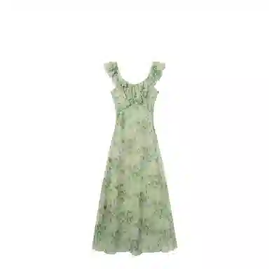 如续 小清新飞飞袖收腰显瘦连衣裙 女款