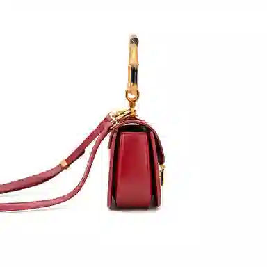 老人头 国风新中式气质刺绣百搭通勤马鞍包 合成革 手提包 女款 多色