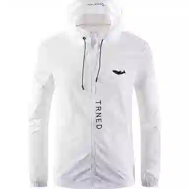 大白鲨 山系户外超薄透气钓鱼连帽长袖纯色防晒服 男款