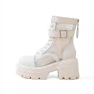 Yipin Princess Martin Boots 9cm Mesh Platform