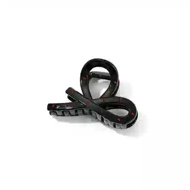 如花梦 丝带蝴蝶结波点韩系氛围感鲨鱼夹简约气质甜美 亚克力 发夹 女款