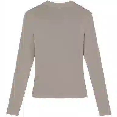 PSO Brand V-Neck Slim Ribbed Long Sleeve Tee